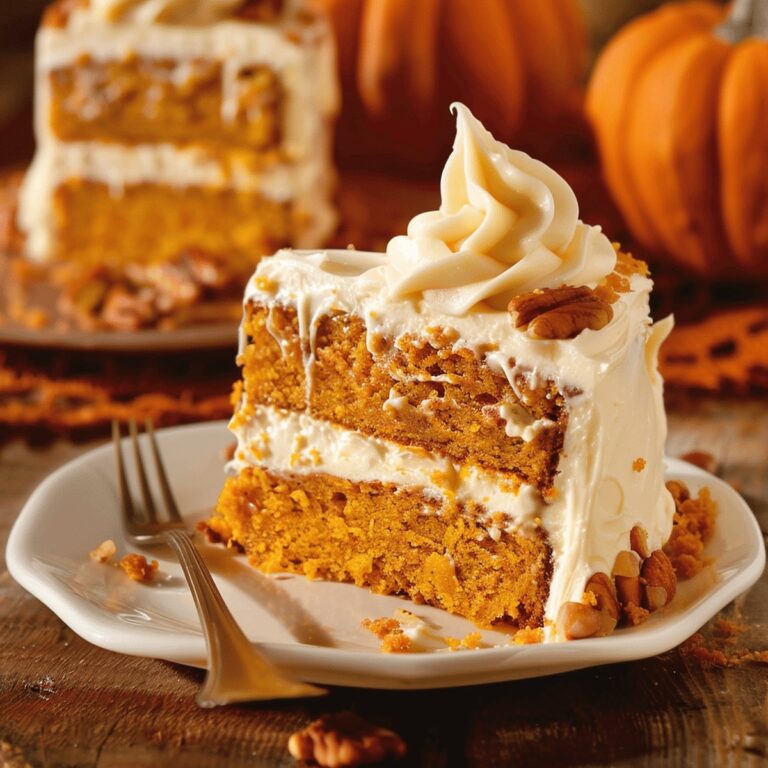 Moist Pumpkin Cake With Cream Cheese Frosting Recipe