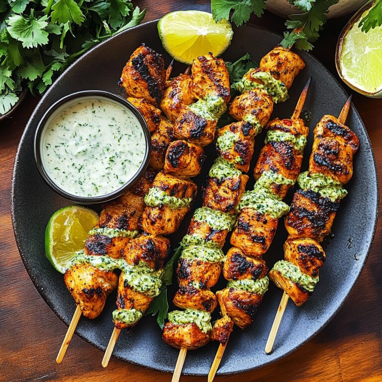 Peruvian Grilled Chicken Skewers Recipe