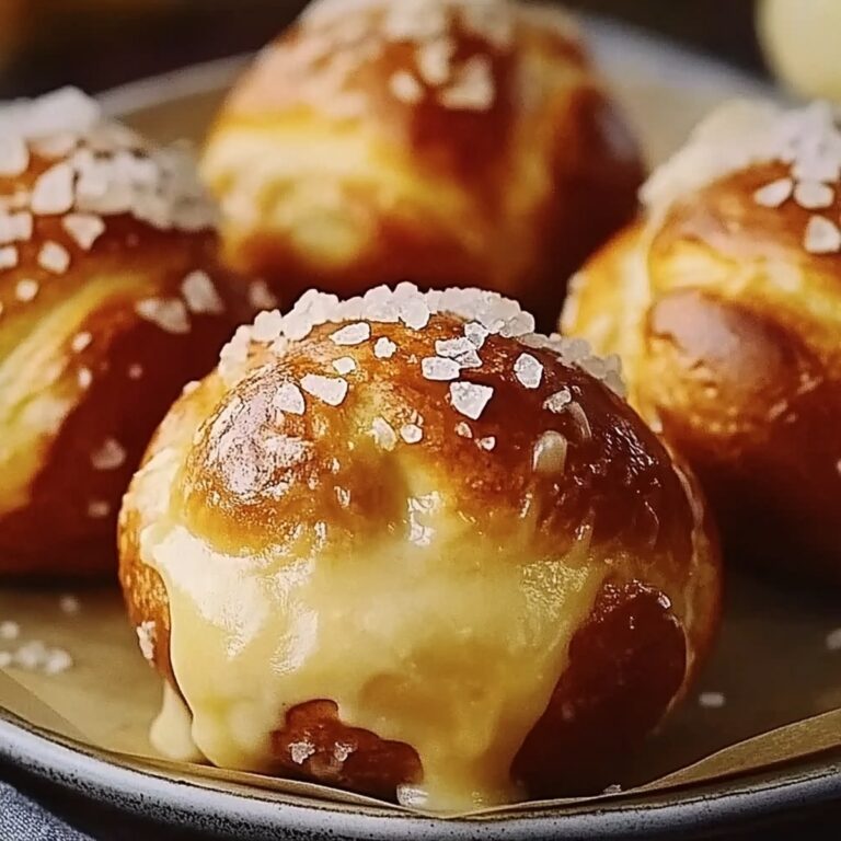 Gooey Cheesy Pretzel Bites With Sea Salt Topping Recipe