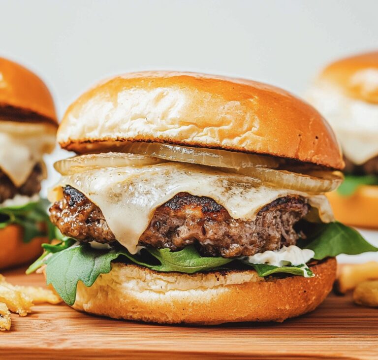 Caramelized French Onion Burgers Recipe