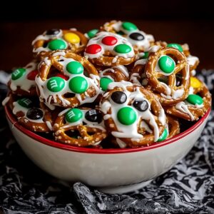 Gooey Pretzel M&M Hugs Recipe