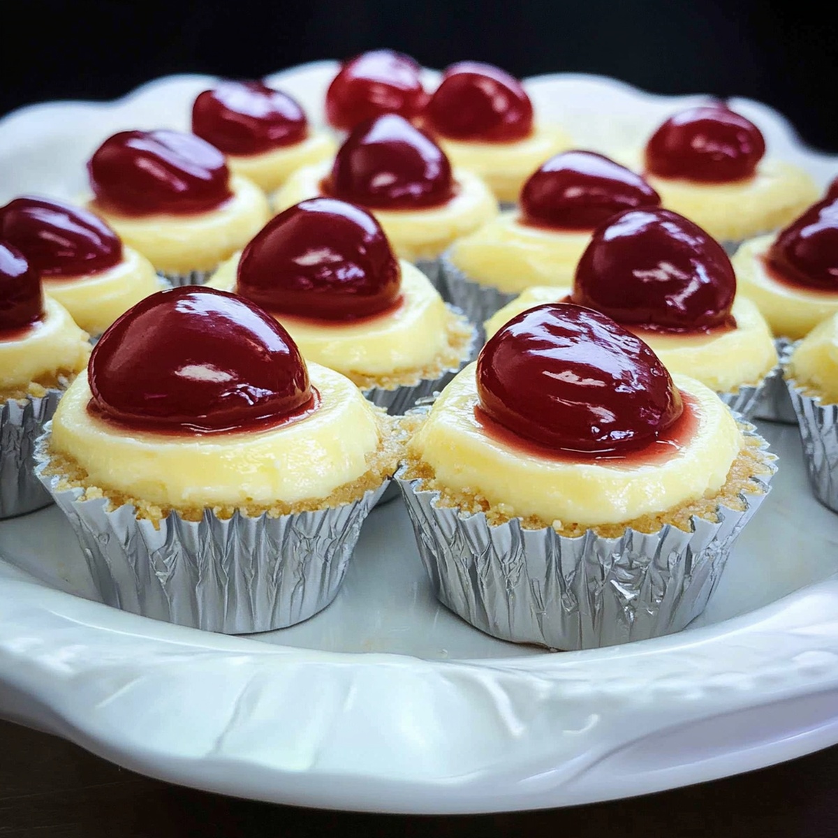 Super Easy Mini Cheesecakes With Vanilla Wafer Crust Recipe