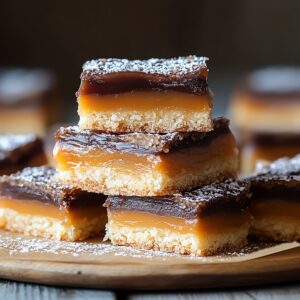 Decadent Layered Caramel Shortbread Bars Recipe