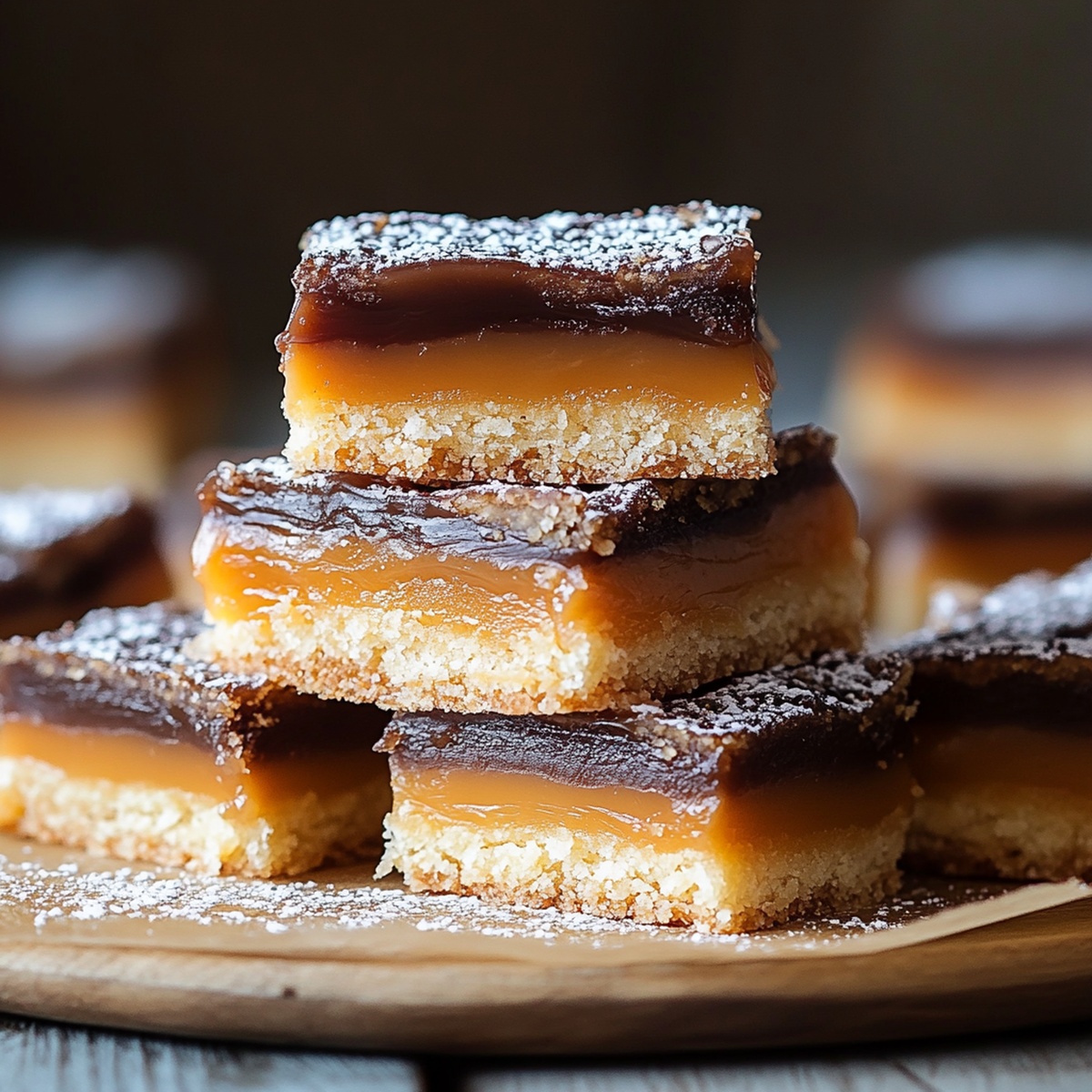 Decadent Layered Caramel Shortbread Bars Recipe