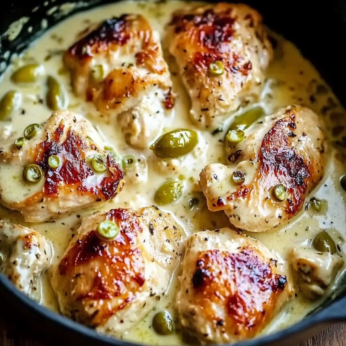 Creamy Pepperoncini Chicken Skillet Recipe