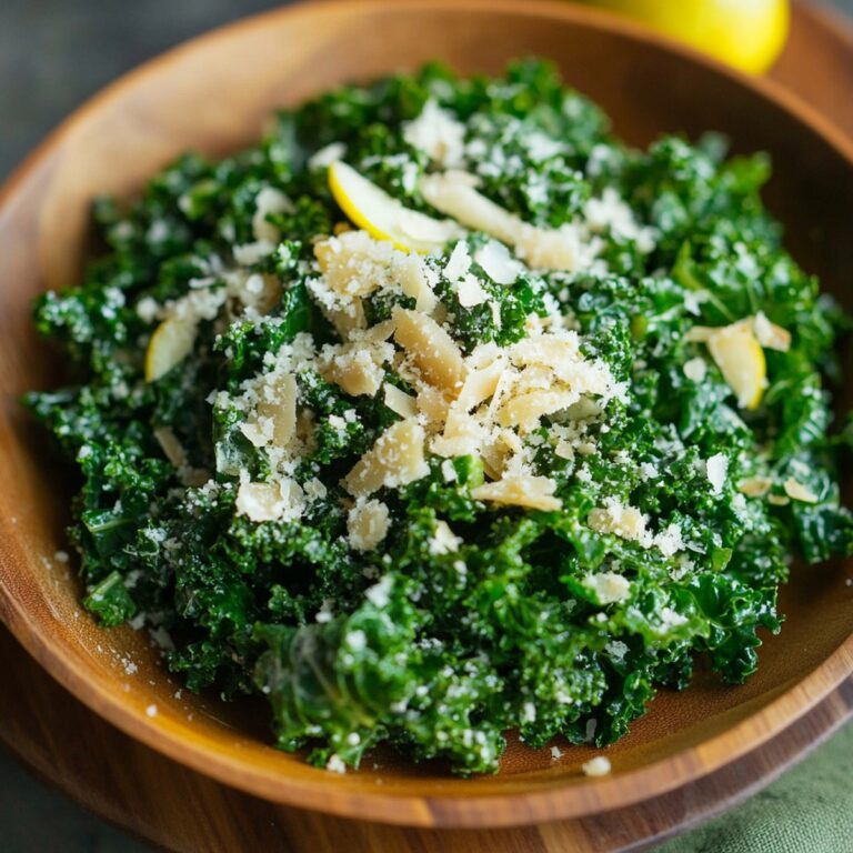 Vibrant Lemon Parmesan Kale Salad Recipe
