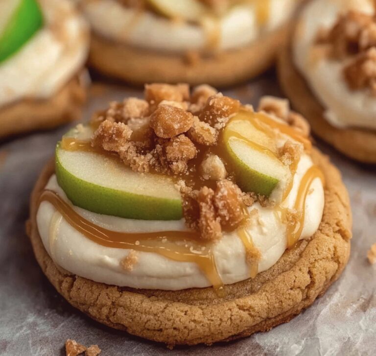 Gooey Caramel Apple Cookies Crumbl Copycat Recipe