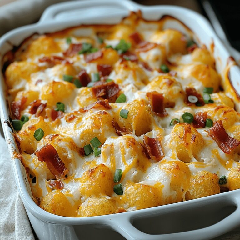 Hearty Chicken Bacon Ranch Tater Tot Casserole Recipe