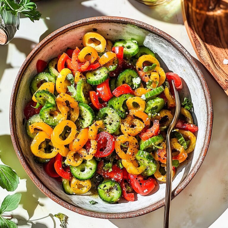 Viral Tiktok Cucumber And Bell Pepper Salad Recipe
