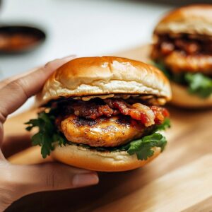 Gochujang Chicken Burgers With Kimchi Bacon Jam Recipe