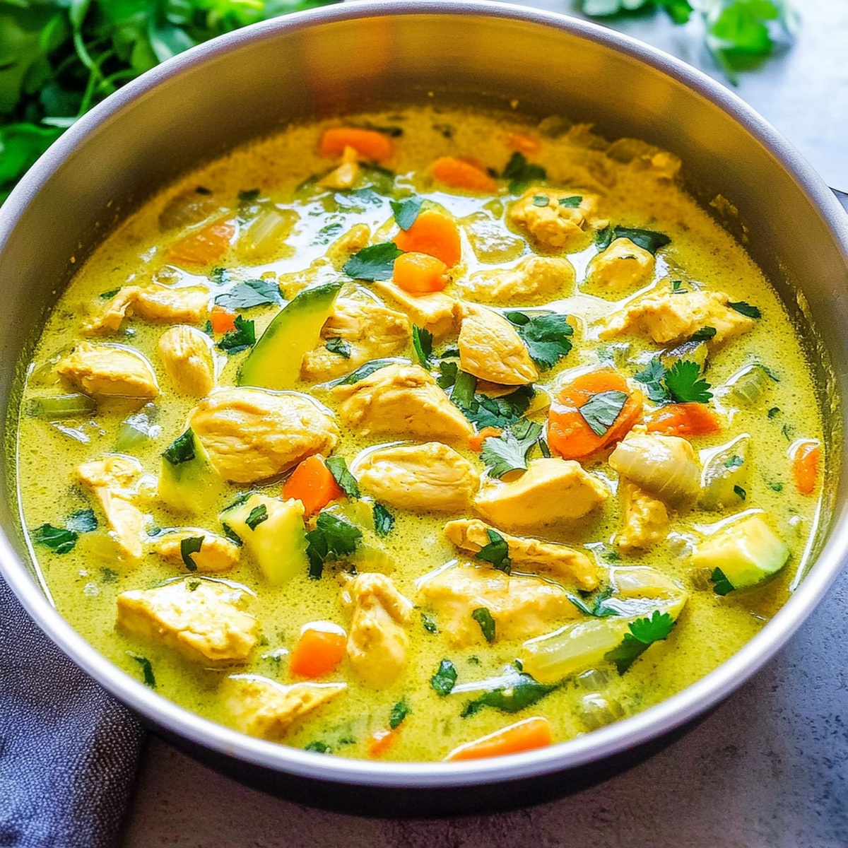 Vibrant Green Thai Chicken Coconut Curry Recipe