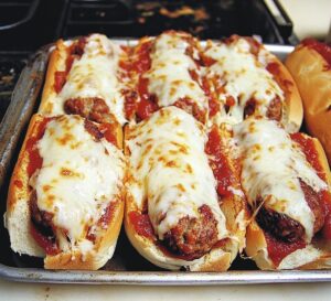 Oven Baked Meatball Sandwiches Recipe