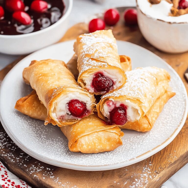 Crispy Cherry Cheesecake Egg Rolls Recipe