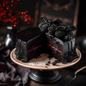 Midnight Black Velvet Halloween Cake Recipe