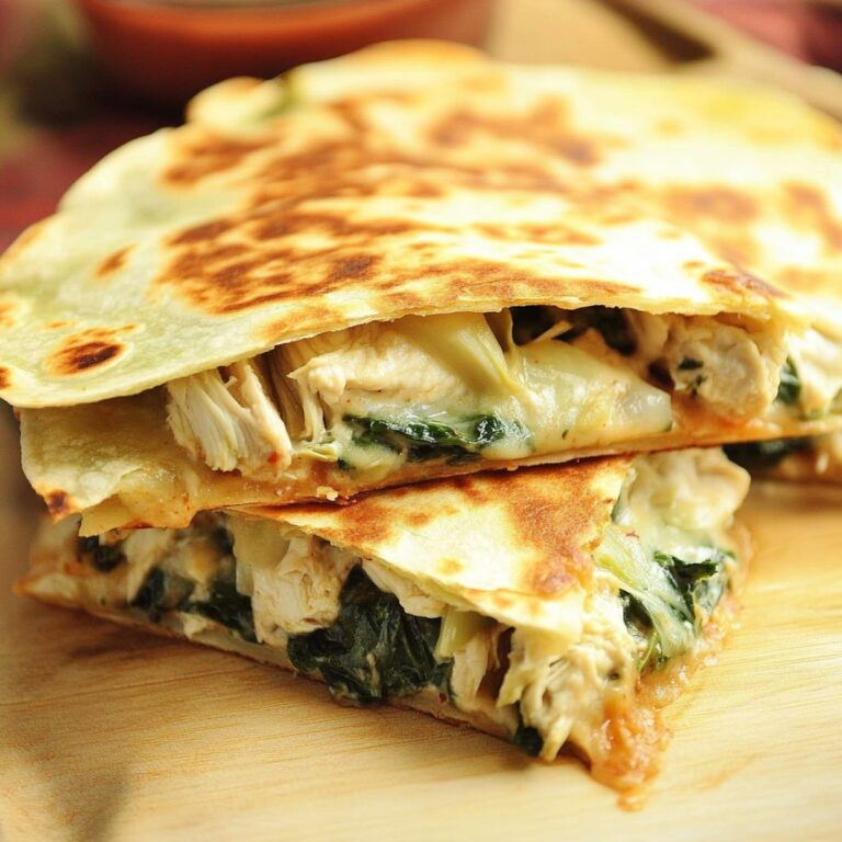 Spinach Artichoke And Chicken Quesadilla Recipe