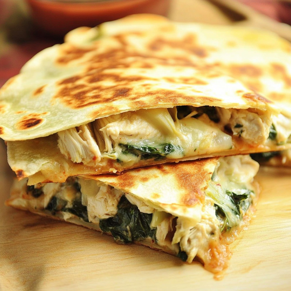 Spinach Artichoke And Chicken Quesadilla Recipe