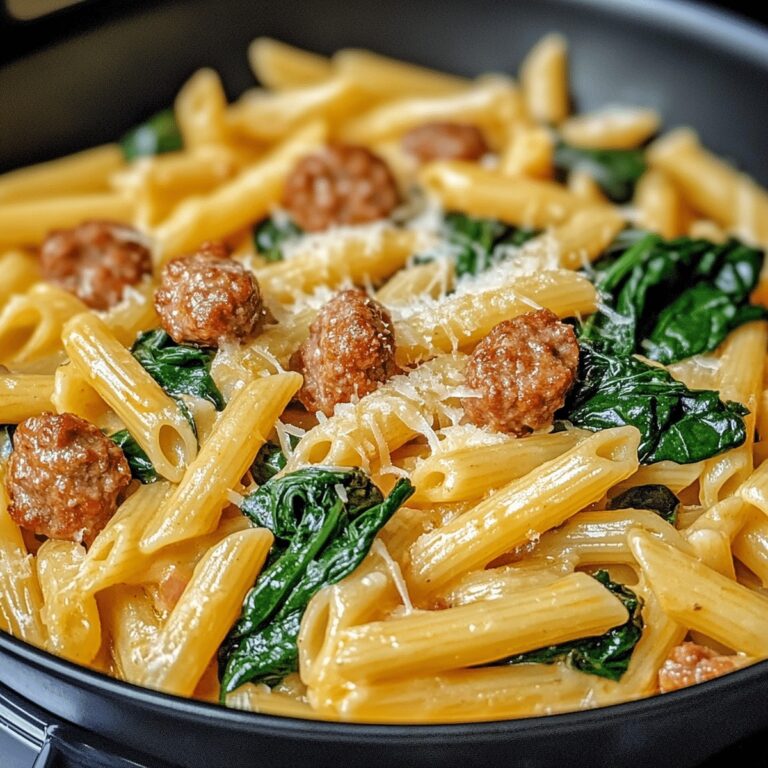 Effortless Penne With Spinach And Italian Sausage Recipe
