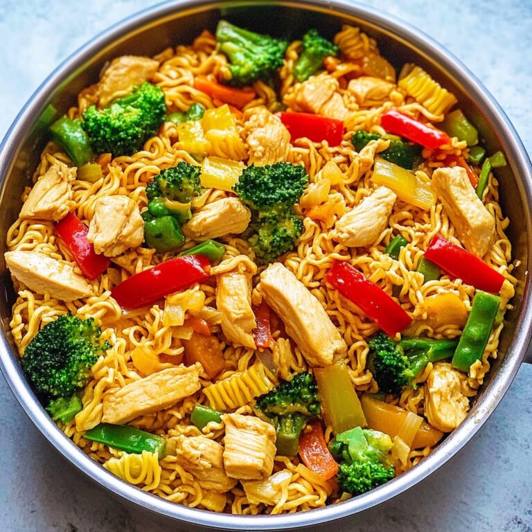 Sizzling Ramen Noodle Stir Fry With Chicken Recipe