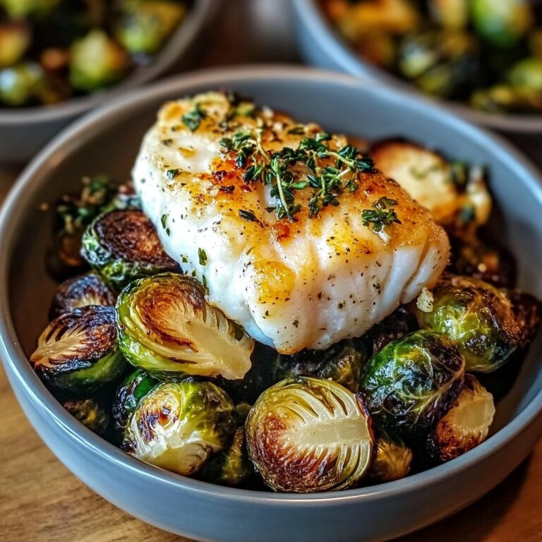 Zesty Lemon Garlic Butter Cod Bowls With Roasted Brussels Sprouts Recipe