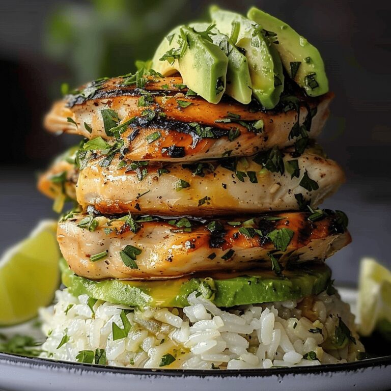 Zesty Honey Lime Chicken And Avocado Rice Stack Recipe