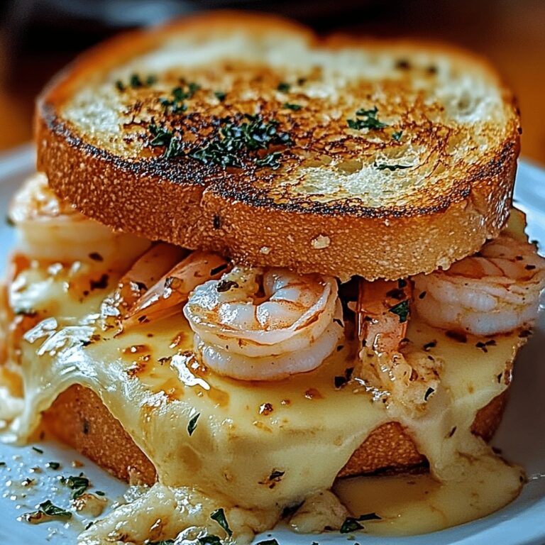 Succulent Shrimp Grilled Cheese With Garlic Bread Recipe