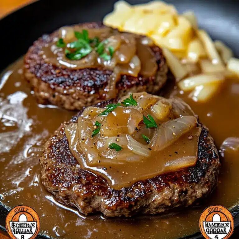 Hearty Hamburger Steaks With Onion Gravy Recipe