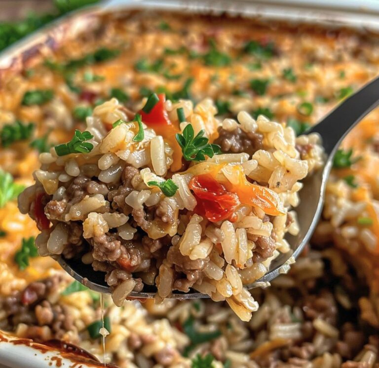 Easy Hamburger Rice Casserole Recipe