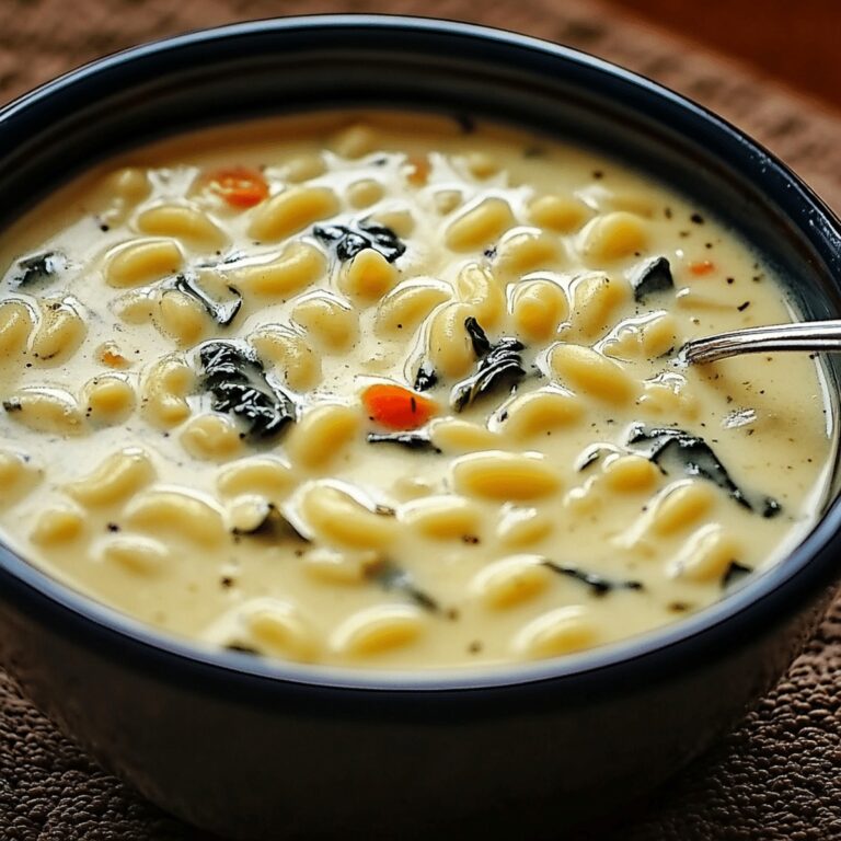 Hearty Macaroni And Spinach Soup Recipe