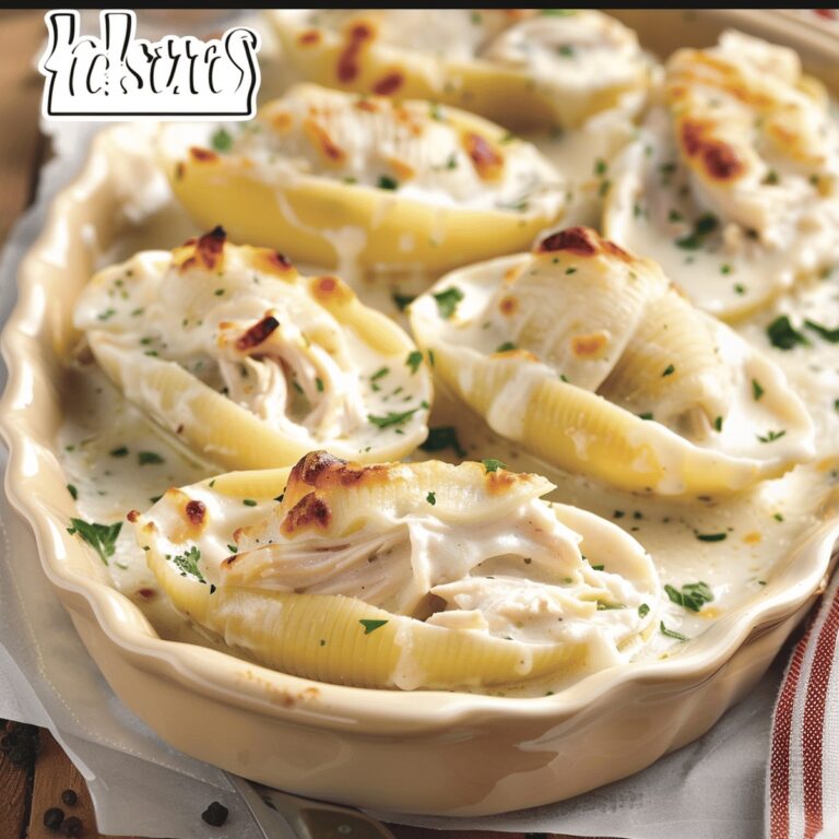 Creamy Chicken Alfredo Stuffed Shells Recipe