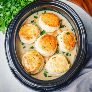 Hearty Slow Cooker Chicken And Biscuits Recipe