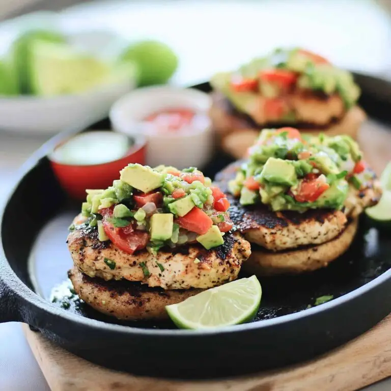 Chili Lime Chicken Burgers With Avocado Salsa Recipe
