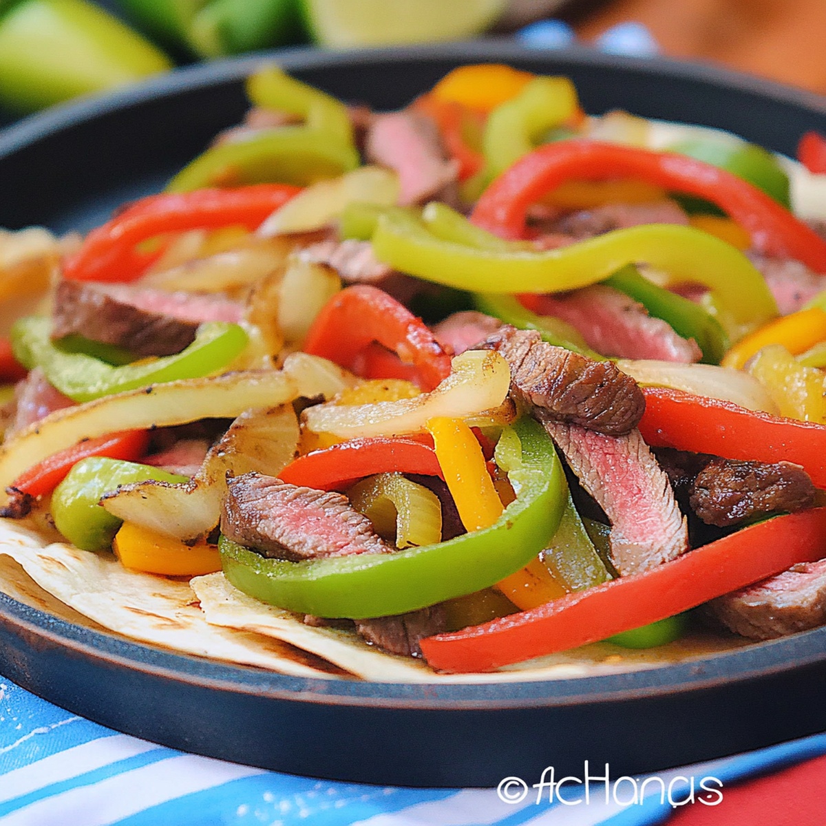 Zesty Steak Fajitas Recipe