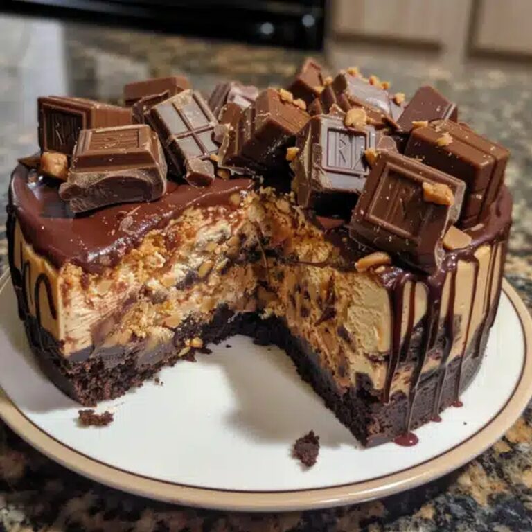 Indulgent Reeses Peanut Butter Chocolate Cake Cheesecake Recipe