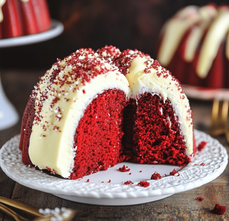 Velvety Red Velvet Cream Cheese Bundt Cake Recipe
