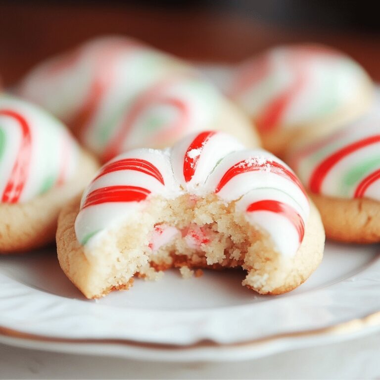 Sweet Candy Cane Kiss Cookies Recipe