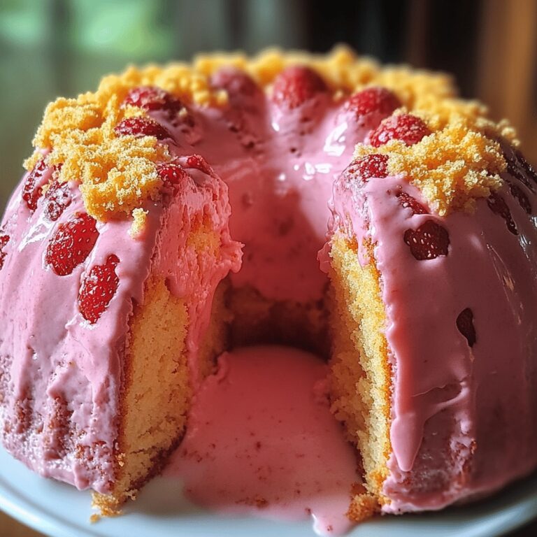 Luscious Strawberry Cheesecake Bundt Cake Recipe