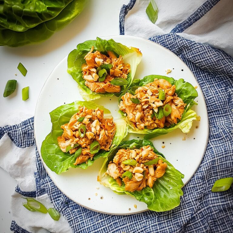 Low Carb Thai Chicken Lettuce Wraps Recipe
