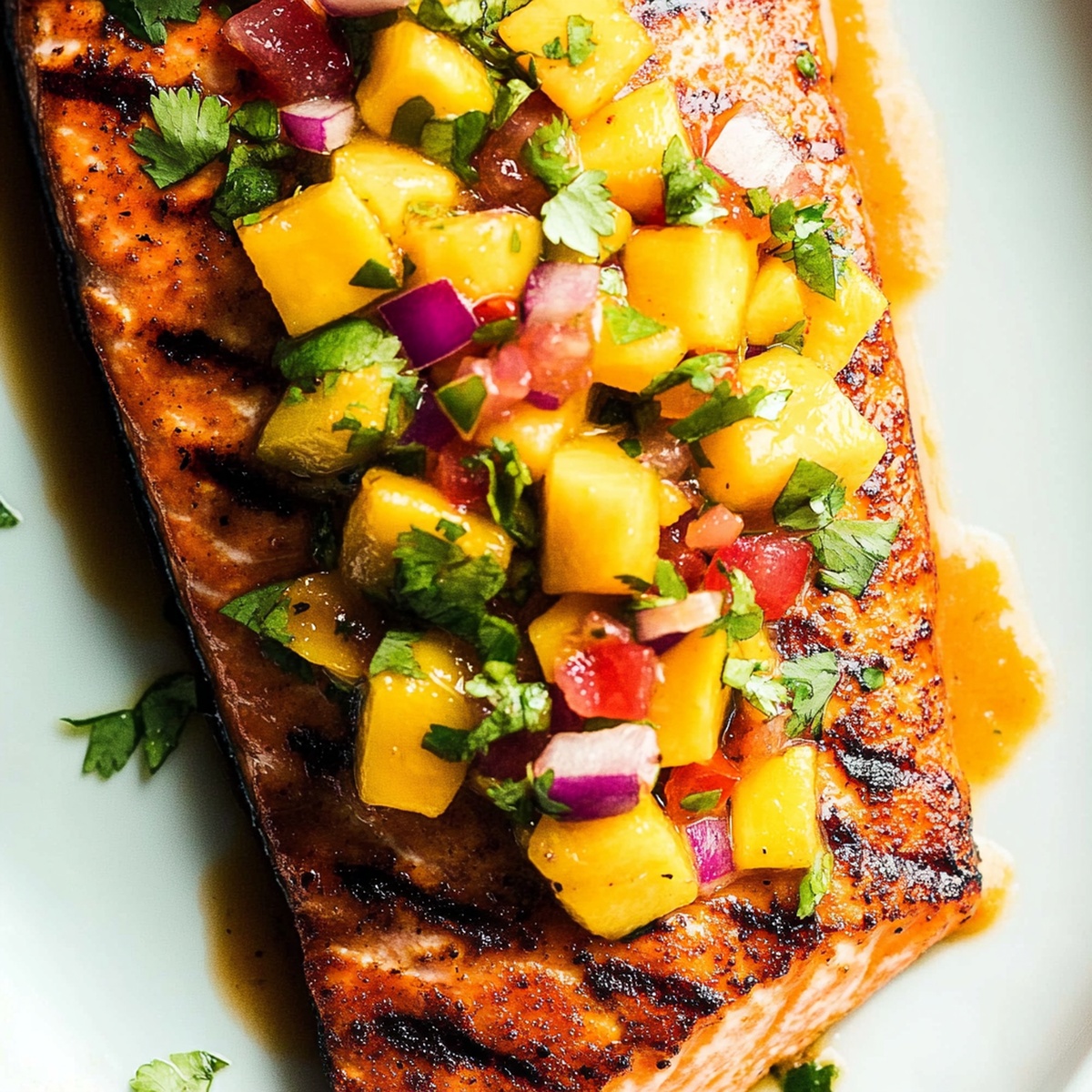 Vibrant Grilled Salmon With Mango Salsa Recipe