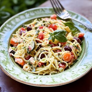 Vibrant Garden Spaghetti Salad Recipe