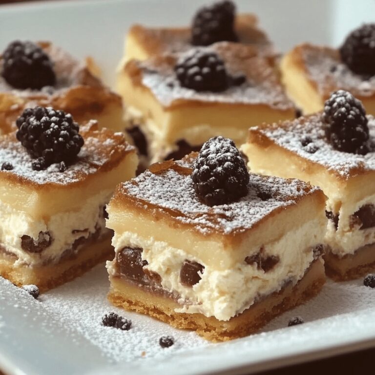 Sweet Ricotta Cannoli Squares Recipe