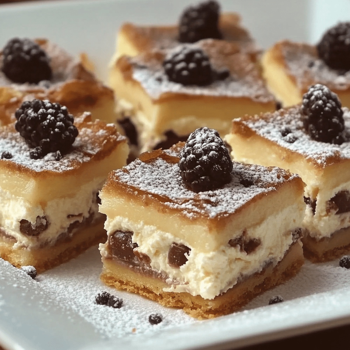 Sweet Ricotta Cannoli Squares Recipe