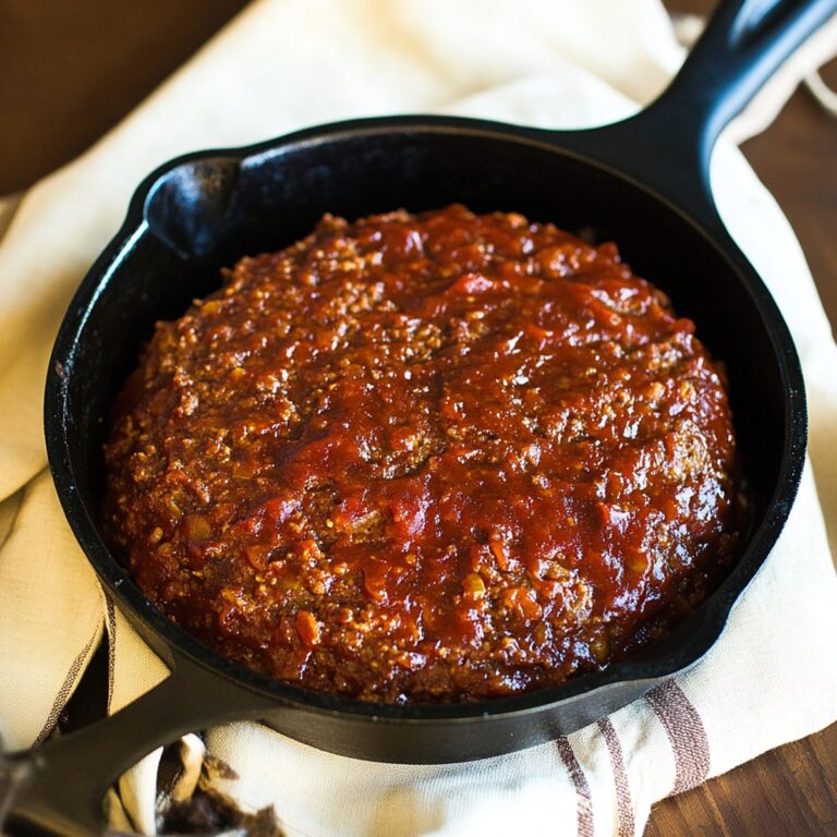 Old-Fashioned Skillet Meatloaf Recipe