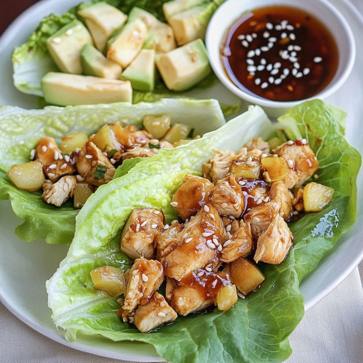 Crispy Teriyaki Chicken Lettuce Wraps Recipe