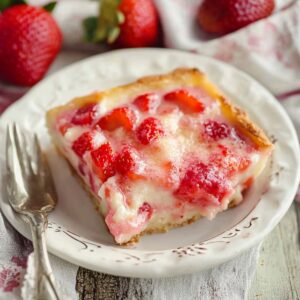 Sweet Strawberry Rhubarb Custard Dessert Recipe
