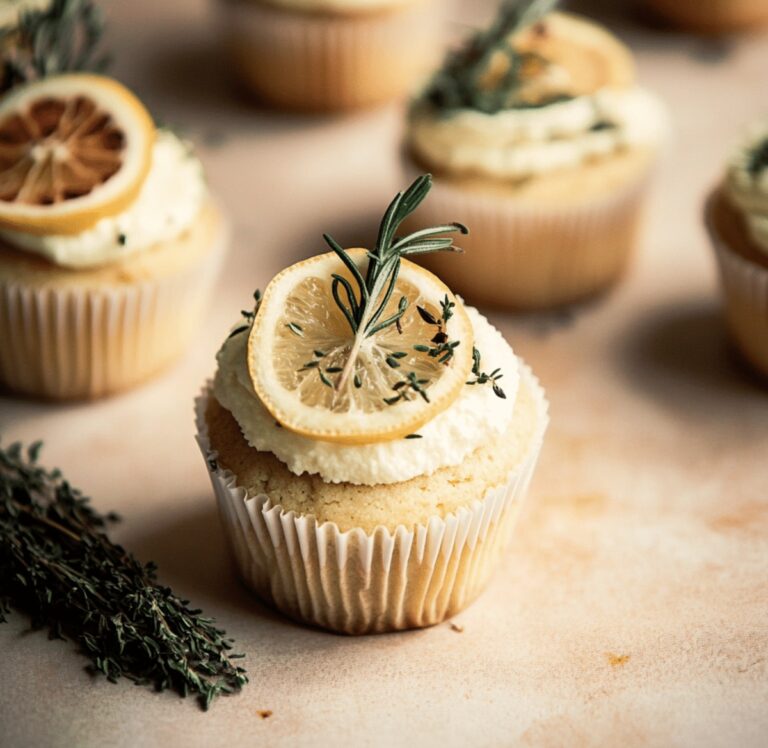 Lemon, Thyme, And Rosemary Cupcakes Recipe