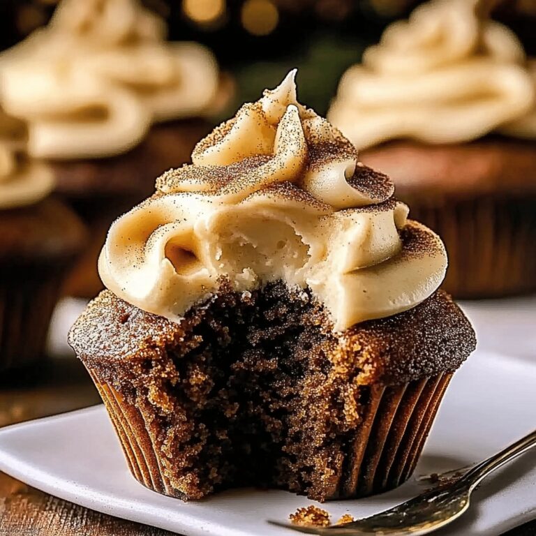 Warm Gingerbread Cupcakes With Cinnamon Cream Cheese Frosting Recipe
