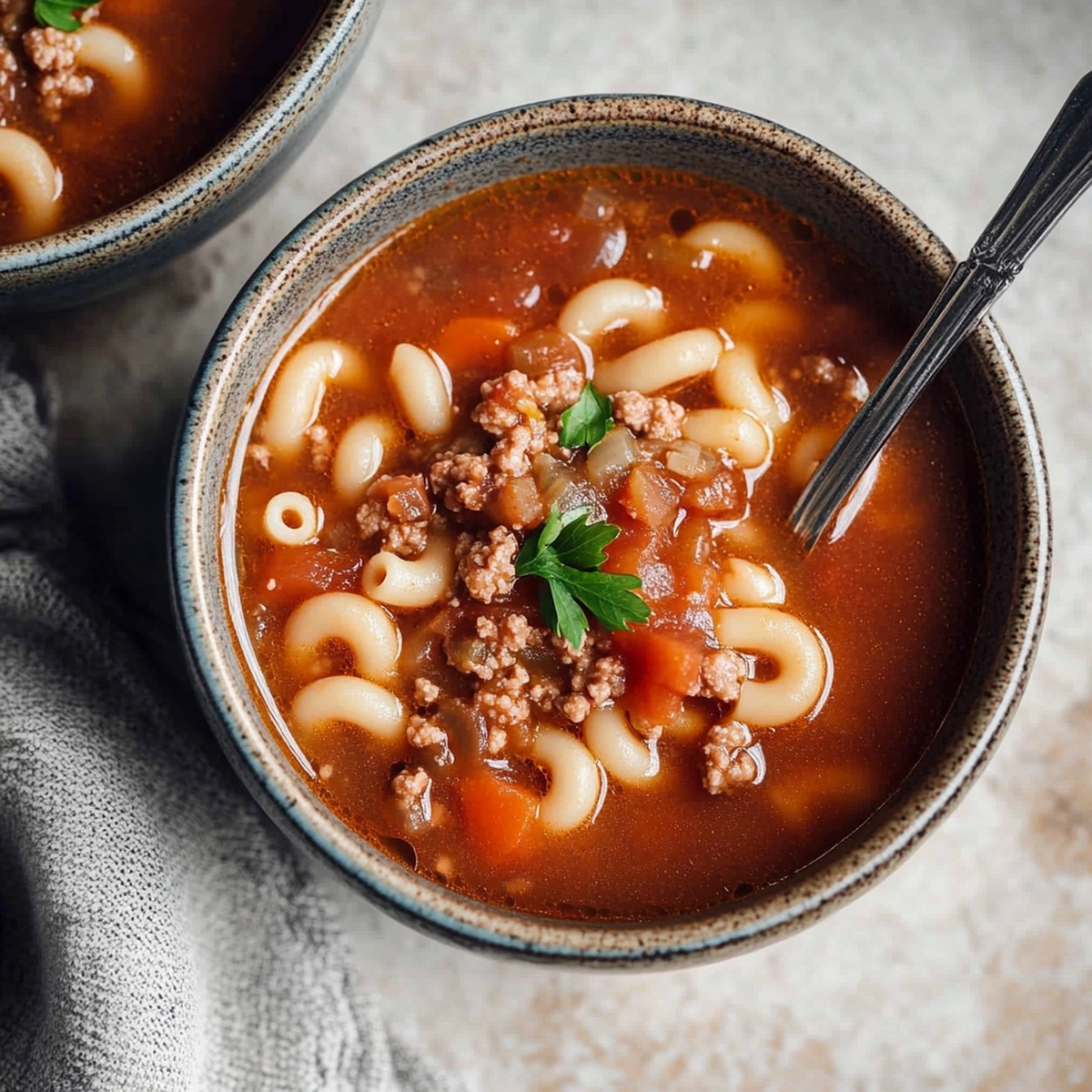 Hamburger Soup With Macaroni Recipe