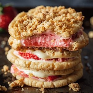 Indulgent Strawberry Crunch Cheesecake Stuffed Cookies Recipe