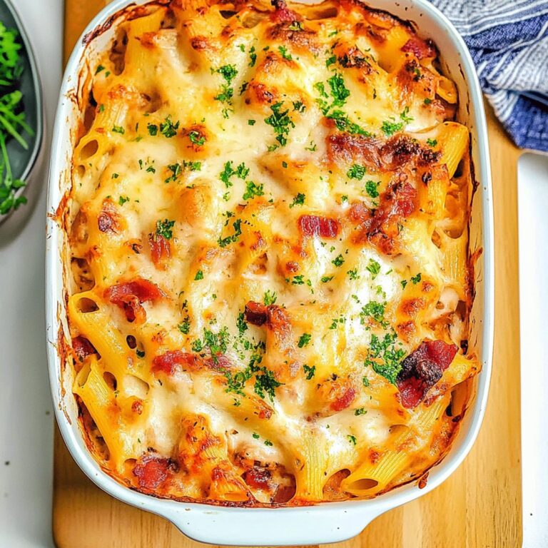 Hearty Chicken And Bacon Pasta Casserole Recipe