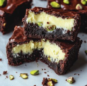Pistachio Cheesecake Brownies Recipe